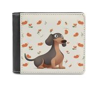 LZQPOEAS I Love My Dog Dachshunds Bifold Wallet for Women Men Slim Wallet Small Billfold Minimalist Front Pocket Thin PU Leather Card Holder