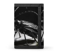 LZQPOEAS Insect-black Wallet Slim Compact Stylish Trifold Wallet for Men Women Minimalist Front Pocket Travel Divided Billfold