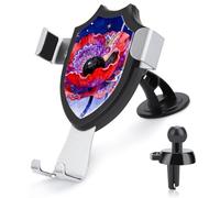 LZQPOEAS Insectivorous Flower Car Phone Mount Universal Cell Phone Holder for Dashboard Windshield Air Vent, Rotatable Adjustable Automobile Cradle, Compatible with All 4-6 Inch Smartphone
