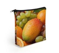 LZQPOEAS Juicy Fruits Makeup Bag Cute Zippered Cosmetic Pouch Travel Toiletry Organizer Waterproof Cosmetic Pouch Portable Toiletry Pouch Gift for Mom Teacher Friends