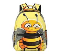LZQPOEAS Laptop Backpack for Women Men Travel Backpacks Lightweight Casual Daypack Bee on the square Computer Bag