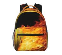 LZQPOEAS Laptop Backpack for Women Men Travel Backpacks Lightweight Casual Daypack Burning tennis pictures Computer Bag