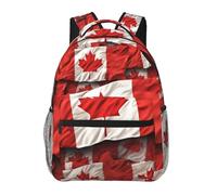 LZQPOEAS Laptop Backpack for Women Men Travel Backpacks Lightweight Casual Daypack Canadian flag Computer Bag