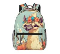 LZQPOEAS Laptop Backpack for Women Men Travel Backpacks Lightweight Casual Daypack Cartoon camel flower Computer Bag