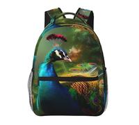 LZQPOEAS Laptop Backpack for Women Men Travel Backpacks Lightweight Casual Daypack Colorful Peacock Computer Bag