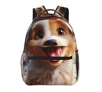 LZQPOEAS Laptop Backpack for Women Men Travel Backpacks Lightweight Casual Daypack Cute dog Computer Bag
