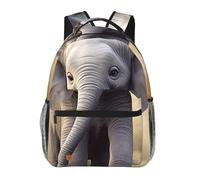 LZQPOEAS Laptop Backpack for Women Men Travel Backpacks Lightweight Casual Daypack Cute Elephant Play Computer Bag