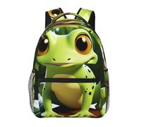 LZQPOEAS Laptop Backpack for Women Men Travel Backpacks Lightweight Casual Daypack cute frog Computer Bag