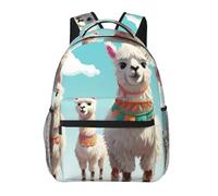 LZQPOEAS Laptop Backpack for Women Men Travel Backpacks Lightweight Casual Daypack Cute Llama Computer Bag