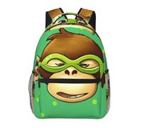 LZQPOEAS Laptop Backpack for Women Men Travel Backpacks Lightweight Casual Daypack Green Clever Monkey Computer Bag