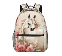 LZQPOEAS Laptop Backpack for Women Men Travel Backpacks Lightweight Casual Daypack Horse Image Computer Bag