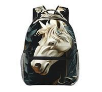 LZQPOEAS Laptop Backpack for Women Men Travel Backpacks Lightweight Casual Daypack Horse Pattern Computer Bag