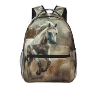 LZQPOEAS Laptop Backpack for Women Men Travel Backpacks Lightweight Casual Daypack Horse Running in Field Computer Bag