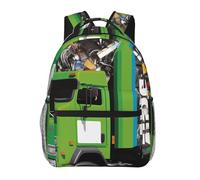 LZQPOEAS Laptop Backpack for Women Men Travel Backpacks Lightweight Casual Daypack I Love Garbage Trucks Computer Bag