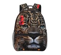 LZQPOEAS Laptop Backpack for Women Men Travel Backpacks Lightweight Casual Daypack Leopard and Butterfly Computer Bag