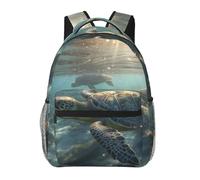 LZQPOEAS Laptop Backpack for Women Men Travel Backpacks Lightweight Casual Daypack Sunny Sea Turtle Computer Bag
