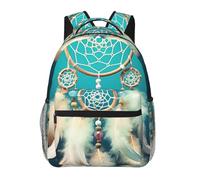 LZQPOEAS Laptop Backpack for Women Men Travel Backpacks Lightweight Casual Daypack White dream catcher feather Computer Bag