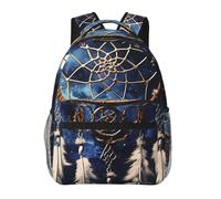 LZQPOEAS Laptop Backpack for Women Men Travel Backpacks Lightweight Casual Daypack White fantasy dream catcher Computer Bag