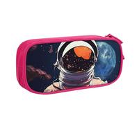 LZQPOEAS Large Capacity Pencil Case for Women Men Pen Bag Zippered Pen Pouch Cool Man in Outer Space Galaxy Pencil Bag Portable Makeup Bag Cute Coin Pouch for Work & Office Supplies