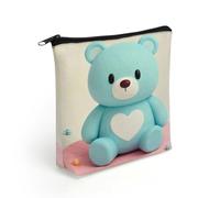 LZQPOEAS Light Blue-animal Makeup Bag Cute Zippered Cosmetic Pouch Travel Toiletry Organizer Waterproof Cosmetic Pouch Portable Toiletry Pouch Gift for Mom Teacher Friends