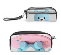 LZQPOEAS Light Blue-animal Slim Single Piece Design Makeup Bag Multi-purpose Single Piece Cosmetic Pouch Small Cosmetic Pouch Lightweight Travel Small Cosmetic Bag