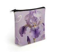 LZQPOEAS Lilac Purple Makeup Bag Cute Zippered Cosmetic Pouch Travel Toiletry Organizer Waterproof Cosmetic Pouch Portable Toiletry Pouch Gift for Mom Teacher Friends