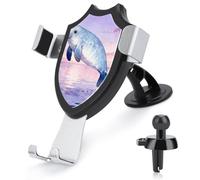 LZQPOEAS Manatee Car Phone Mount Universal Cell Phone Holder for Dashboard Windshield Air Vent, Rotatable Adjustable Automobile Cradle, Compatible with All 4-6 Inch Smartphone