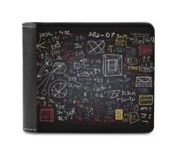 LZQPOEAS Mathematics And Physics Wallet Extra Capacity Slim Bifold Wallet with Multiple Card Slots Men's Leather Wallets Travel Billfold