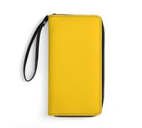 LZQPOEAS Milk Duck Yellow Clutch Wallet, Small Exquisite PU Leather Long Purse Gift for Friends, Zipper Coin Pocket with Patterns, Wristlet Bag for Daily Use