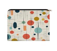 LZQPOEAS Modern Mid Century Makeup Bag Large Capacity Cosmetic Bag for Women Multi-Function Small Zipper Pouch Portable Travel Toiletry Bags Personalized Makeup Bags for Purse
