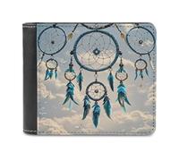 LZQPOEAS Native Dream Catcher Bifold Wallet for Women Men Slim Wallet Small Billfold Minimalist Front Pocket Thin PU Leather Card Holder