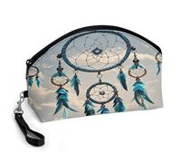 LZQPOEAS Native Dream Catcher Makeup Bag Large Capacity Cosmetic Bag for Women Portable Toiletry Bags for Skincare Water-resistant Cosmetic Case PU Leather Travel Cosmetic Organizer