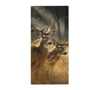 LZQPOEAS Nature Wild Animal Deers Soft Microfiber Beach Towel, Quick Dry Highly Absorbant Coral Fleece Towel, Compact Premium Durable Towel for Travel Gym Pool Bathroom Camping Outdoor Sports