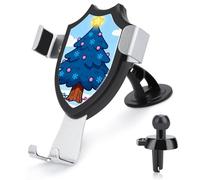 LZQPOEAS Navy Blue-Christmas Tree Car Phone Mount Universal Cell Phone Holder for Dashboard Windshield Air Vent, Rotatable Adjustable Automobile Cradle, Compatible with All 4-6 Inch Smartphone