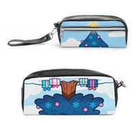 LZQPOEAS Navy Blue-christmas Tree Slim Single Piece Design Makeup Bag Multi-purpose Single Piece Cosmetic Pouch Small Cosmetic Pouch Lightweight Travel Small Cosmetic Bag