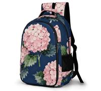 LZQPOEAS Navy Floral Backpack for Travel Double-Layer Design Leak-Proof Lightweight Portable Travel Bag Water Resistant Rucksack For Men Women Bookbag