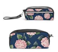 LZQPOEAS Navy Floral Slim Single Piece Design Makeup Bag Multi-purpose Single Piece Cosmetic Pouch Small Cosmetic Pouch Lightweight Travel Small Cosmetic Bag