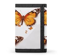 LZQPOEAS Orange Butterfly Wallet Ultra Slim Minimalist Trifold Wallet Men Wallets Credit Card Holder Sl illfold