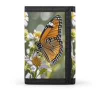 LZQPOEAS Orange Butterfly Wallet Ultra Slim Minimalist Trifold Wallet Men Wallets Credit Card Holder Sl illfold