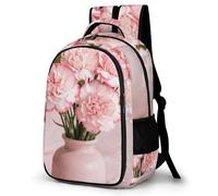 LZQPOEAS Pale Pink Backpack for Travel Double-Layer Design Leak-Proof Lightweight Portable Travel Bag Water Resistant Rucksack For Men Women Bookbag