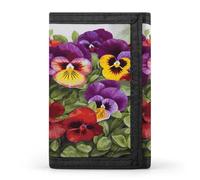 LZQPOEAS Pansy Perfection Wallet Ultra Slim Minimalist Trifold Wallet Men Wallets Credit Card Holder Sl illfold