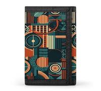 LZQPOEAS Patterns with Different Shapes Trifold Wallet for Men Slim Minimalist Front Pocket Modern Fashion Wallet Extra Capacity Credit Card Holder Cards Purse