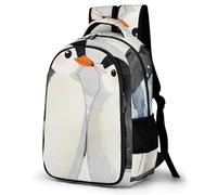 LZQPOEAS Penguins' Winter Whispers Backpack for Travel Double-Layer Design Leak-Proof Lightweight Portable Travel Bag Water Resistant Rucksack For Men Women Bookbag