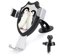 LZQPOEAS Penguins' Winter Whispers Car Phone Mount Universal Cell Phone Holder for Dashboard Windshield Air Vent, Rotatable Adjustable Automobile Cradle, Compatible with All 4-6 Inch Smartphone
