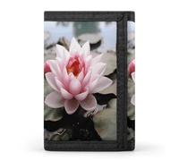 LZQPOEAS Pink Lotus Flower Wallet Ultra Slim Minimalist Trifold Wallet Men Wallets Credit Card Holder Sl illfold