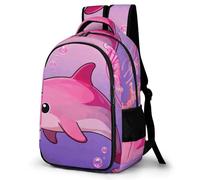 LZQPOEAS Pink Sea Creatures Flowers Backpack for Travel Double-Layer Design Leak-Proof Lightweight Portable Travel Bag Water Resistant Rucksack For Men Women Bookbag