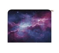 LZQPOEAS Purple&Blue Galaxy Makeup Bag Large Capacity Cosmetic Bag for Women Multi-Function Small Zipper Pouch Portable Travel Toiletry Bags Personalized Makeup Bags for Purse