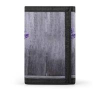 LZQPOEAS Purple Lavender Flower Wallet Ultra Slim Minimalist Trifold Wallet Men Wallets Credit Card Holder Sl illfold
