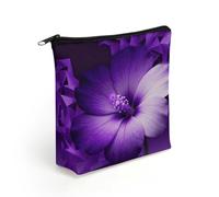 LZQPOEAS Purple Makeup Bag Cute Zippered Cosmetic Pouch Travel Toiletry Organizer Waterproof Cosmetic Pouch Portable Toiletry Pouch Gift for Mom Teacher Friends