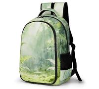 LZQPOEAS Rain Moistens The Green Forest Backpack for Travel Double-Layer Design Leak-Proof Lightweight Portable Travel Bag Water Resistant Rucksack For Men Women Bookbag